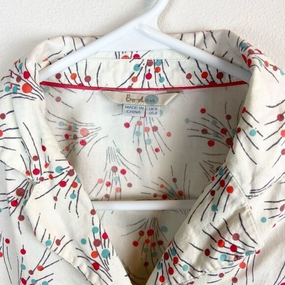 Boden Cotton Polka Dot Pajama Top - Picture 6 of 6